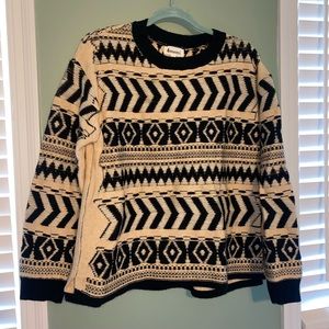 Geometric print sweater